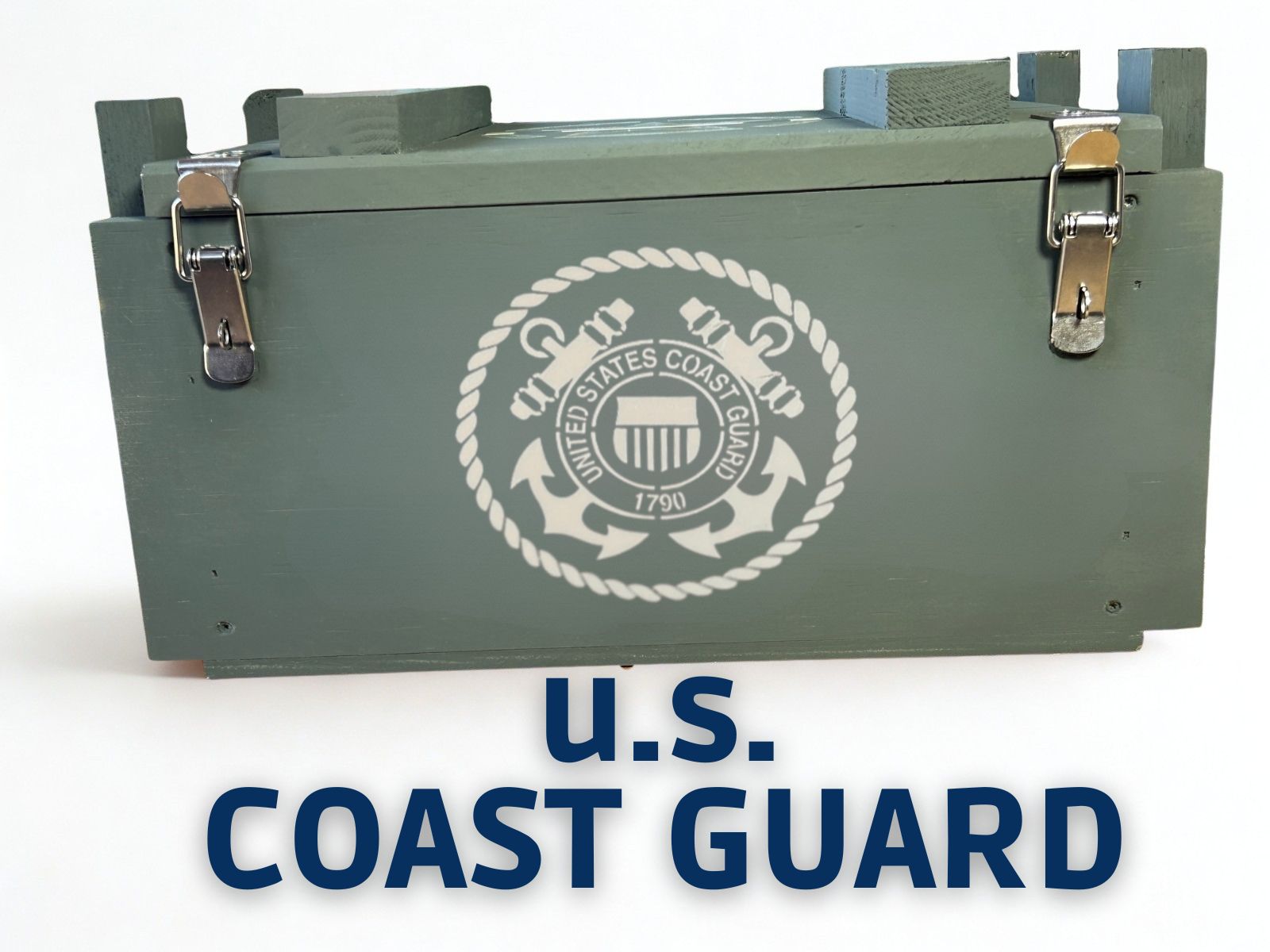 U.S. Coast Guard wooden ammo box by Freedom Crate Co.