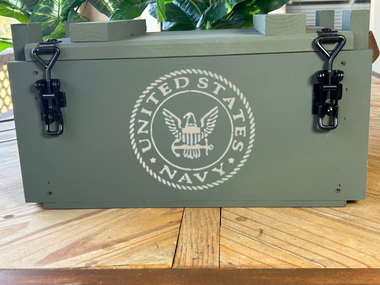 U.S. Navy ammo box with black hardware