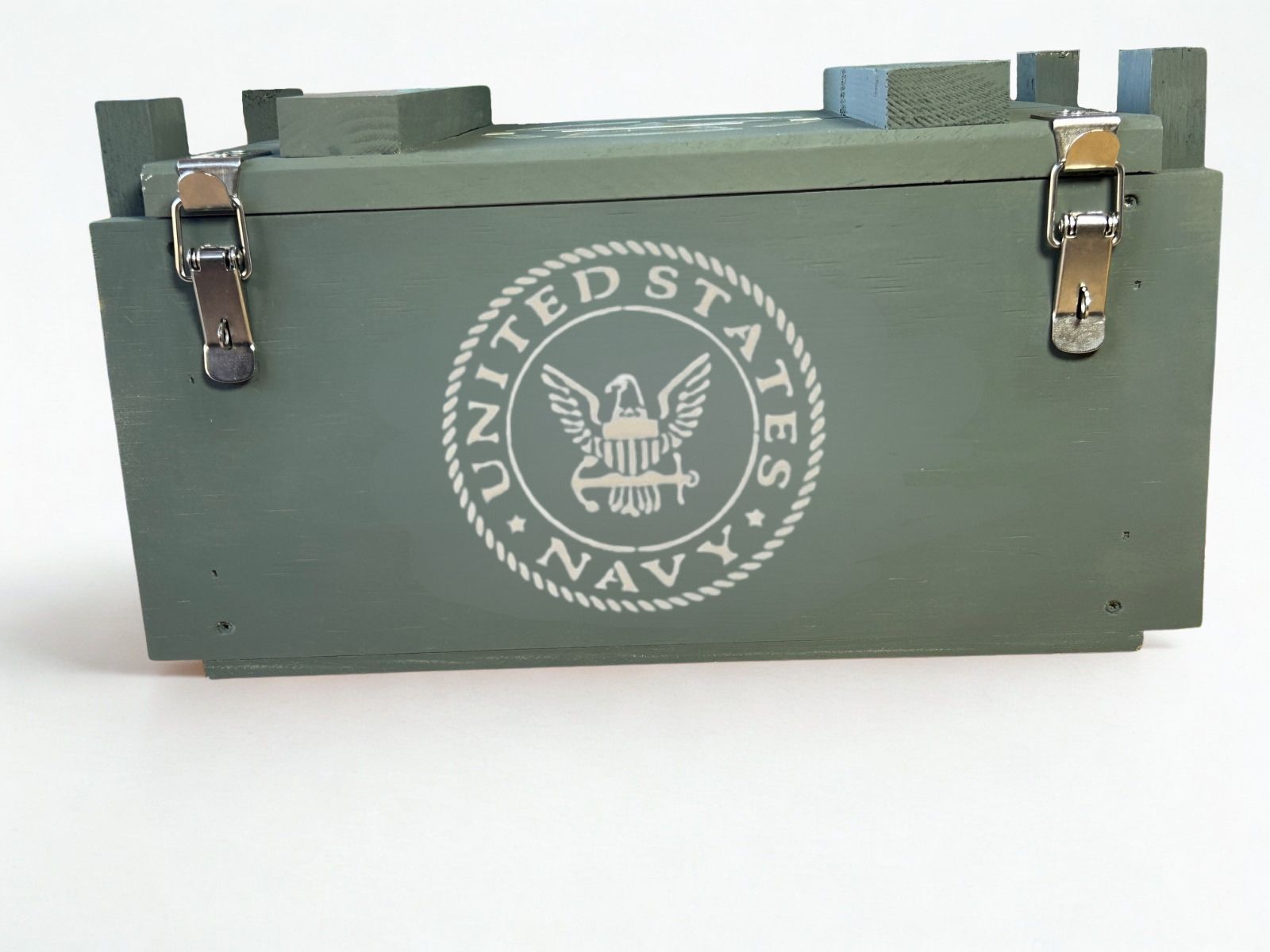 U.S. Navy ammo box with stainless hardware