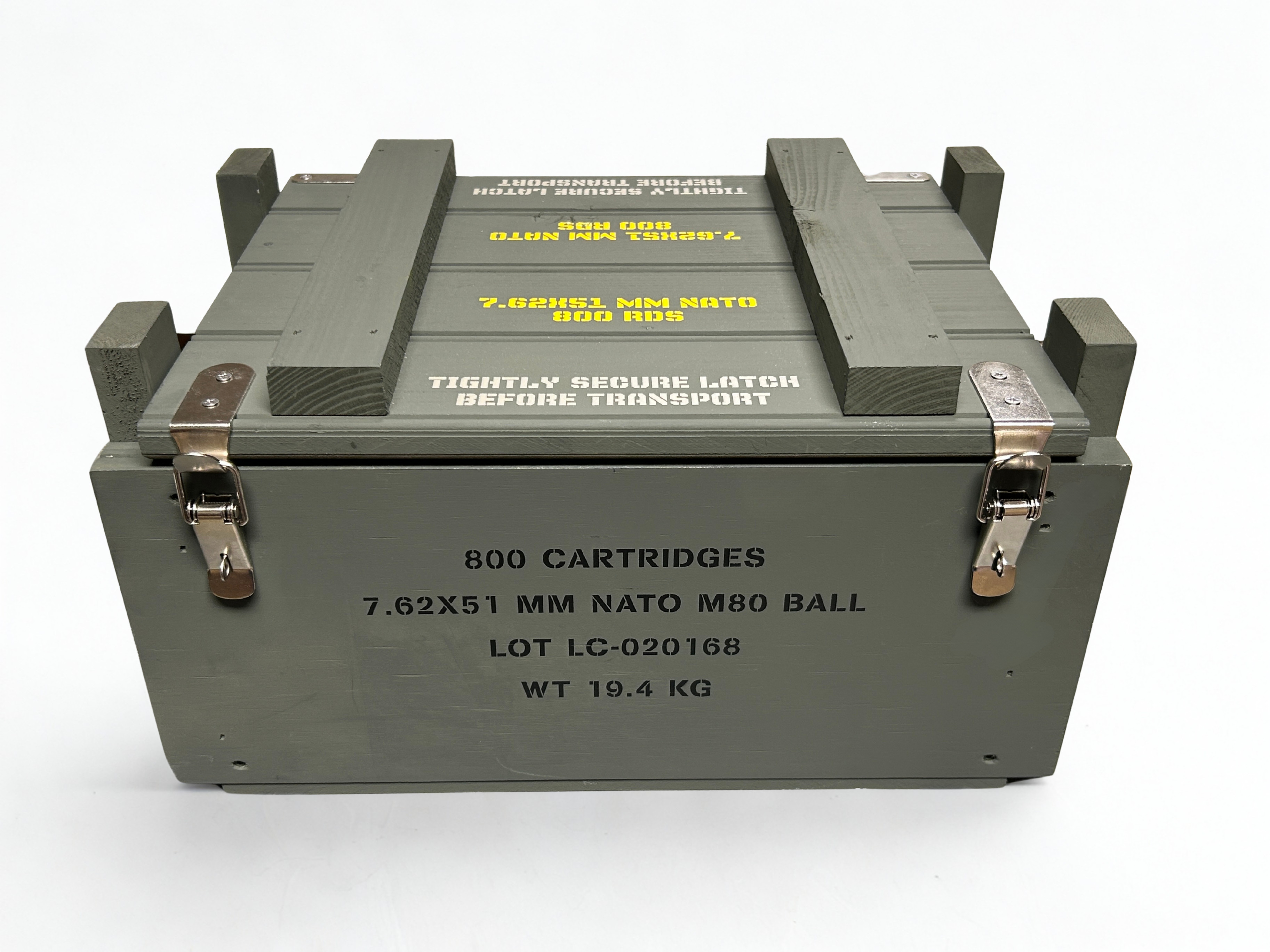 7.62 / .308 wooden ammo storage crate by Freedom Crate Co