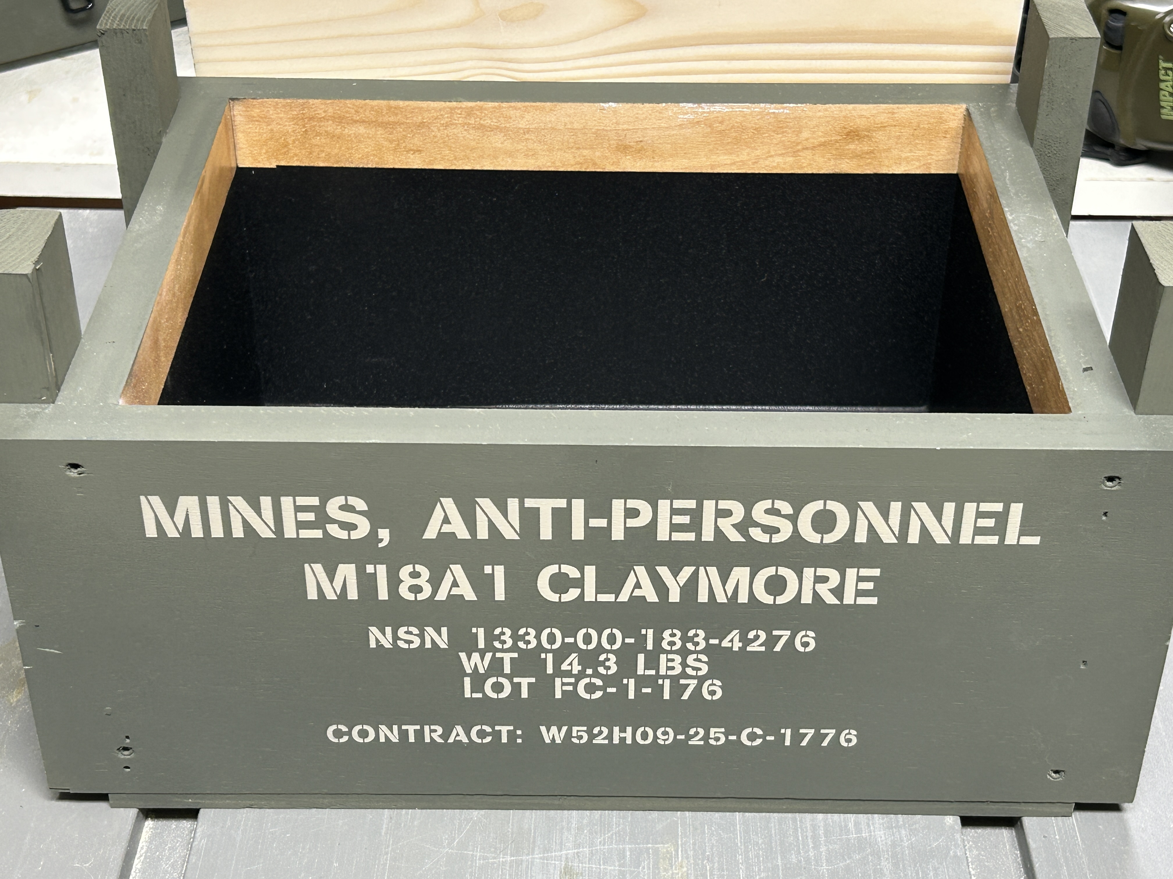 Armor Core epoxy-reinforced interior inside the Claymore Field Crate