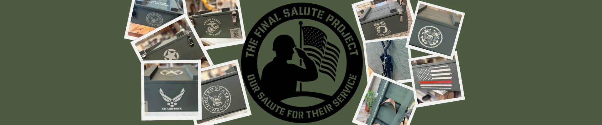 Freedom Crate Co. handcrafted wooden ammo box — Coast Guard edition