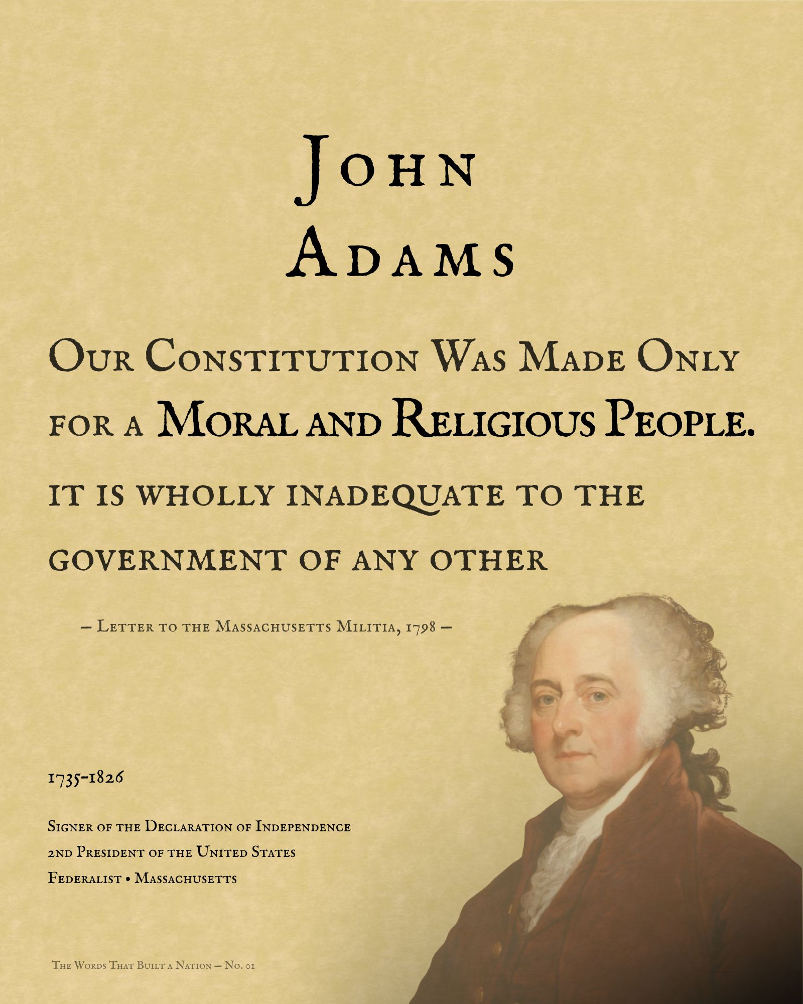John Adams founding father quote print