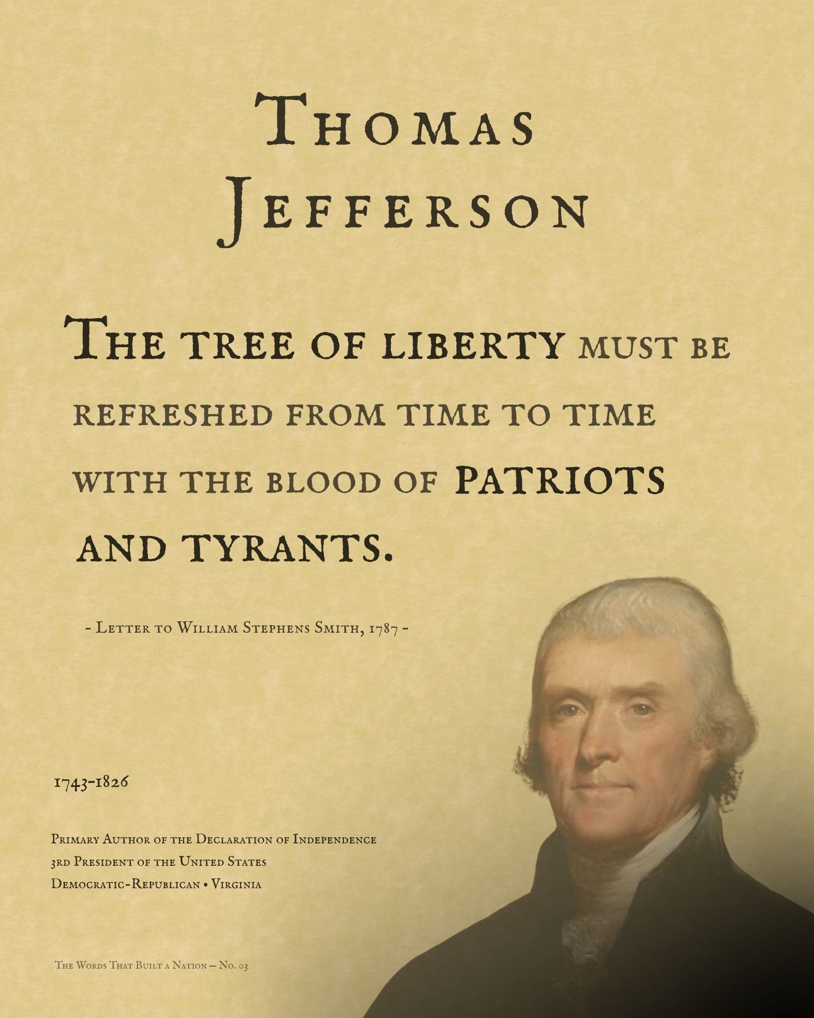 Thomas Jefferson founding father quote print