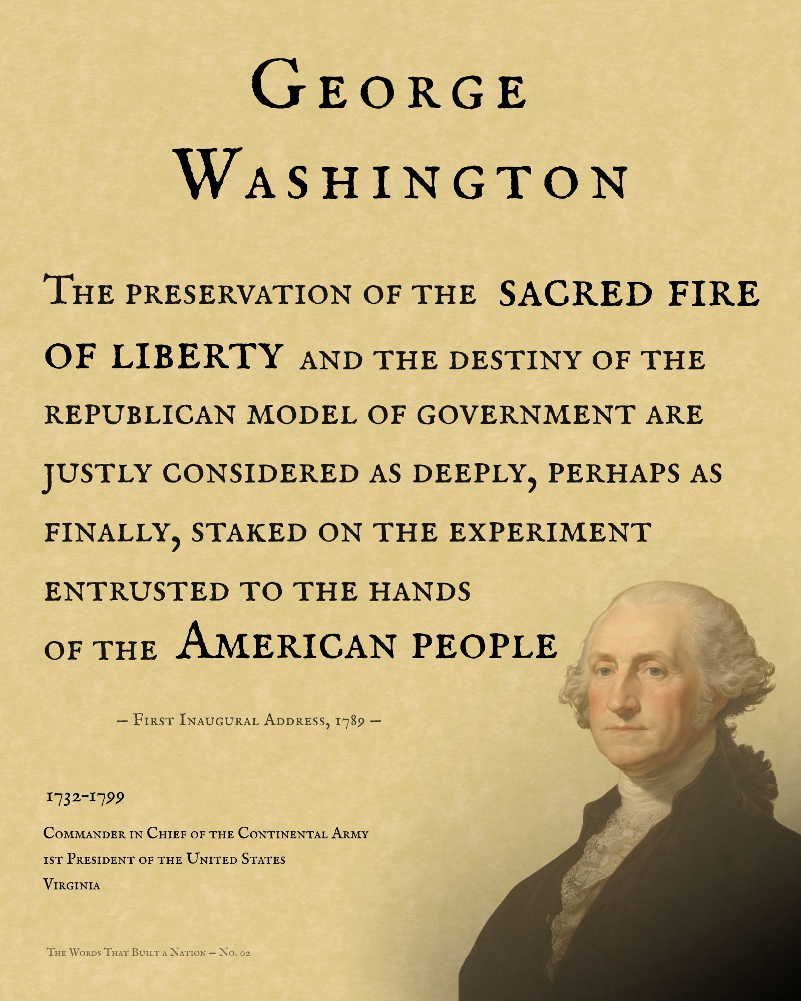 George Washington founding father quote print