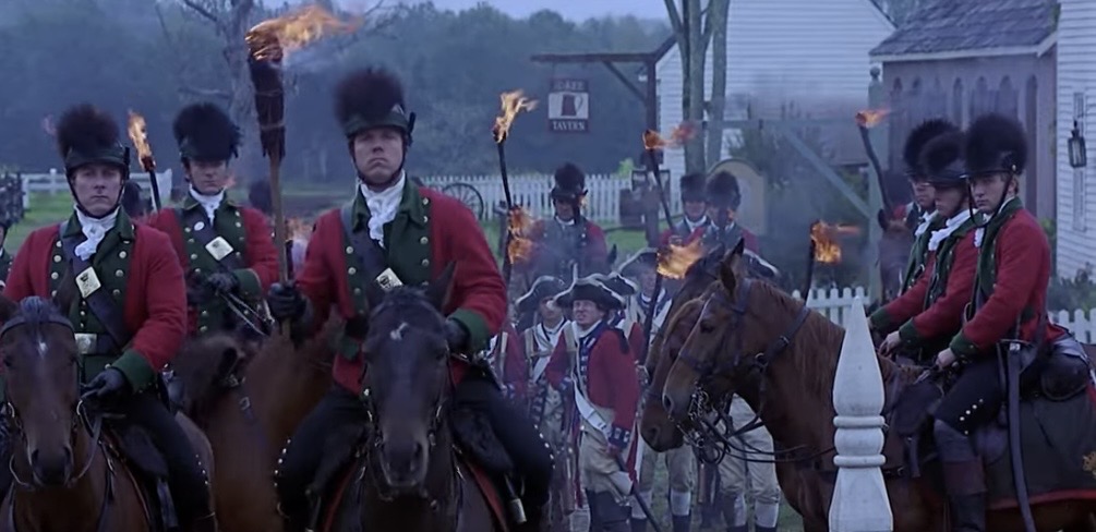 American Revolution battle scene for Hollywood vs History