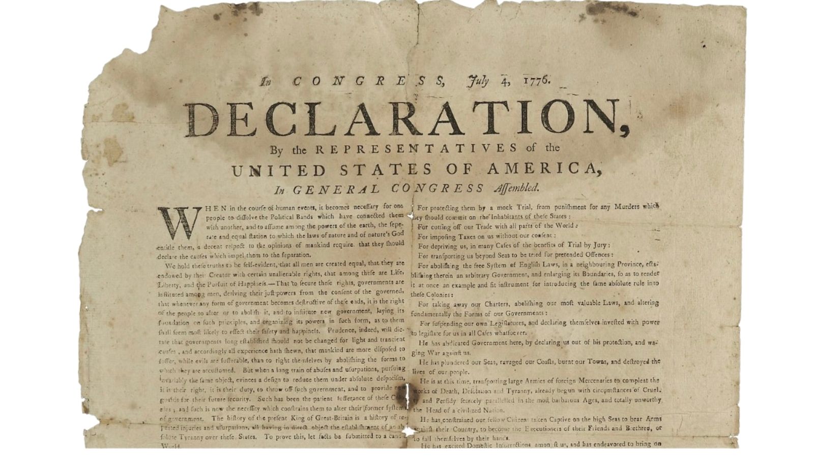Declaration of Independence themed artwork