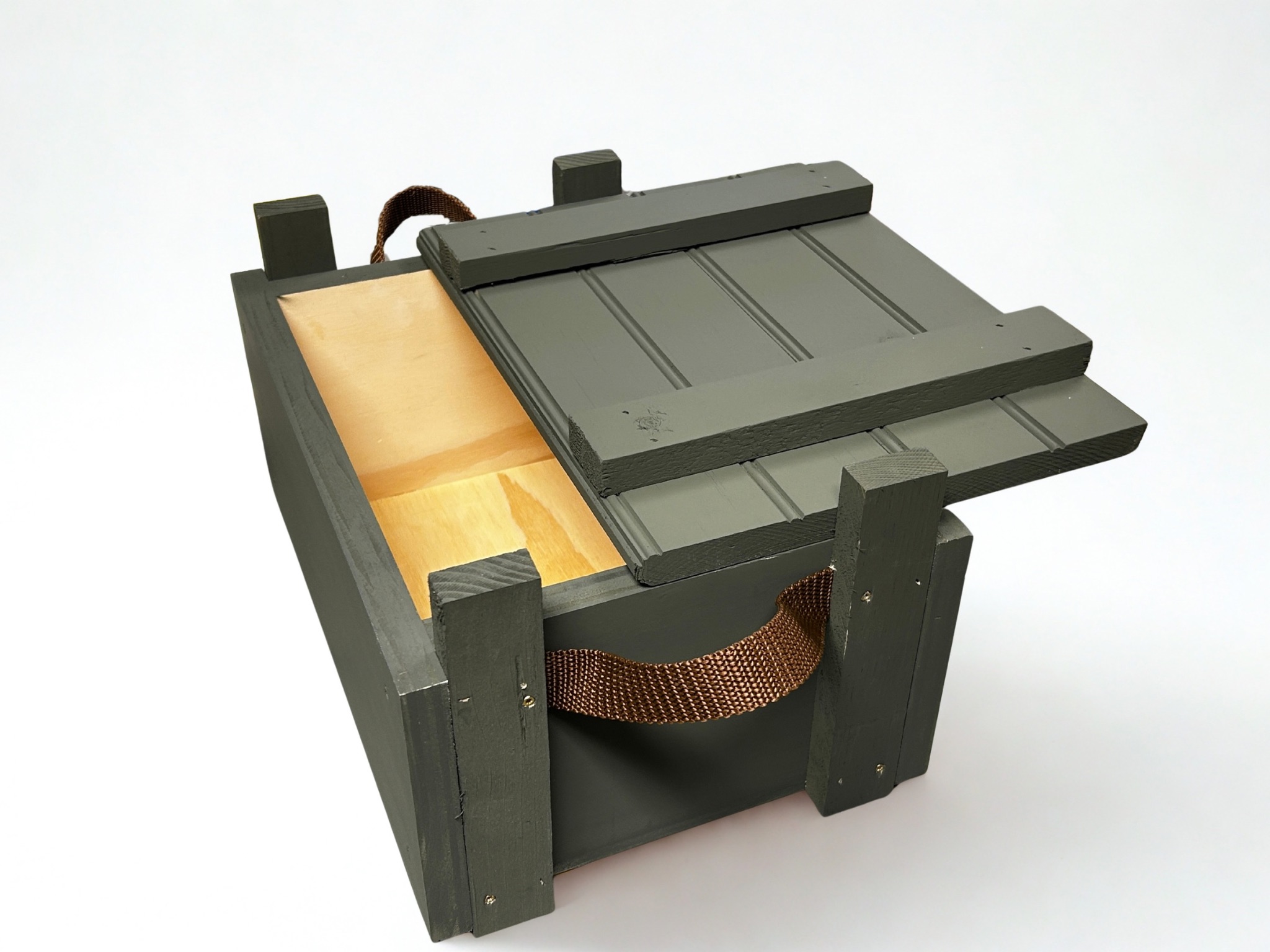 Angled interior view of the Traditional Slide Top Ammo Crate