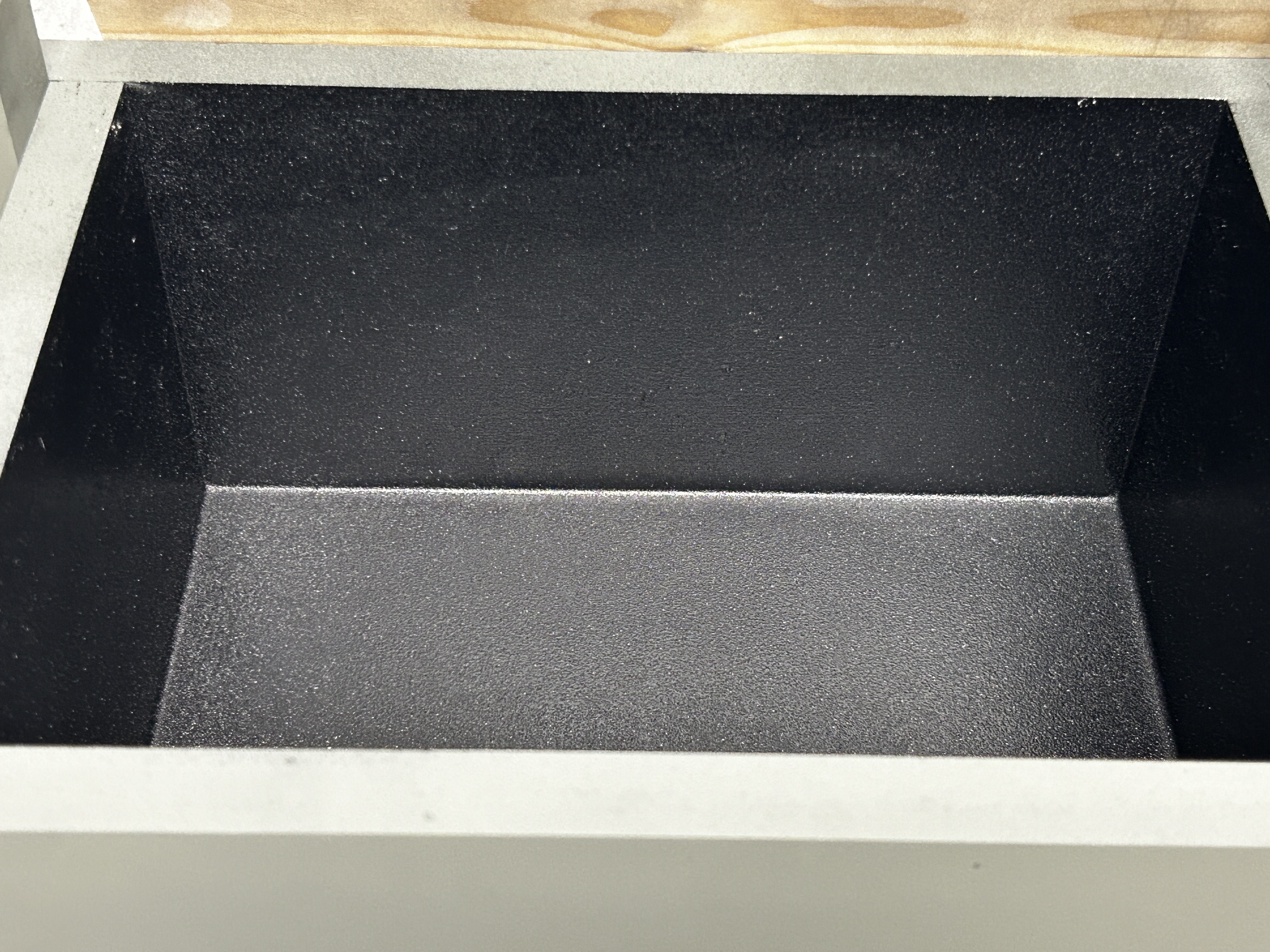 Traditional slide top ammo crate steel handle Armor Core angle view