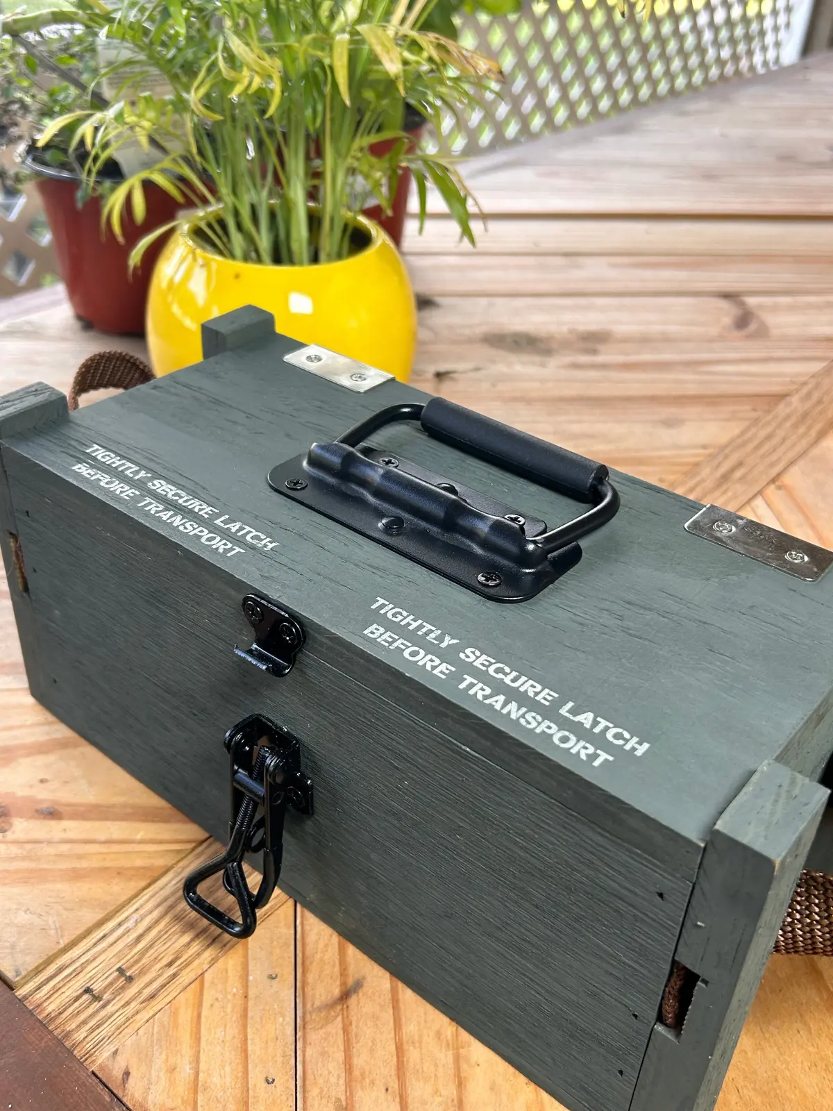 RangeMaster 400 Base wooden ammunition crate filled with boxed ammunition